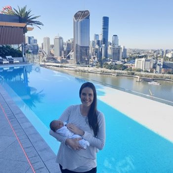 Baby Ava checks in to Emporium Hotel