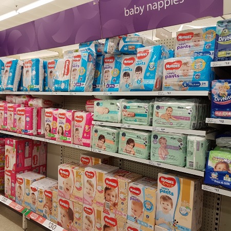 Mater Nappies — moving in with the big boys! 