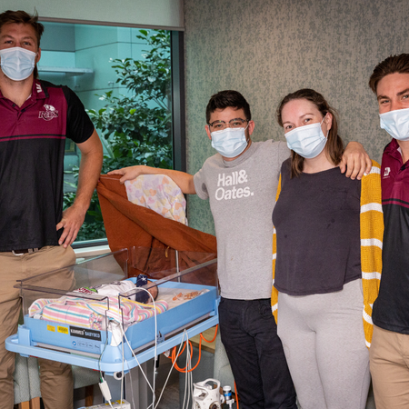 Queensland Reds donate onesies to Mater’s littlest patients 
